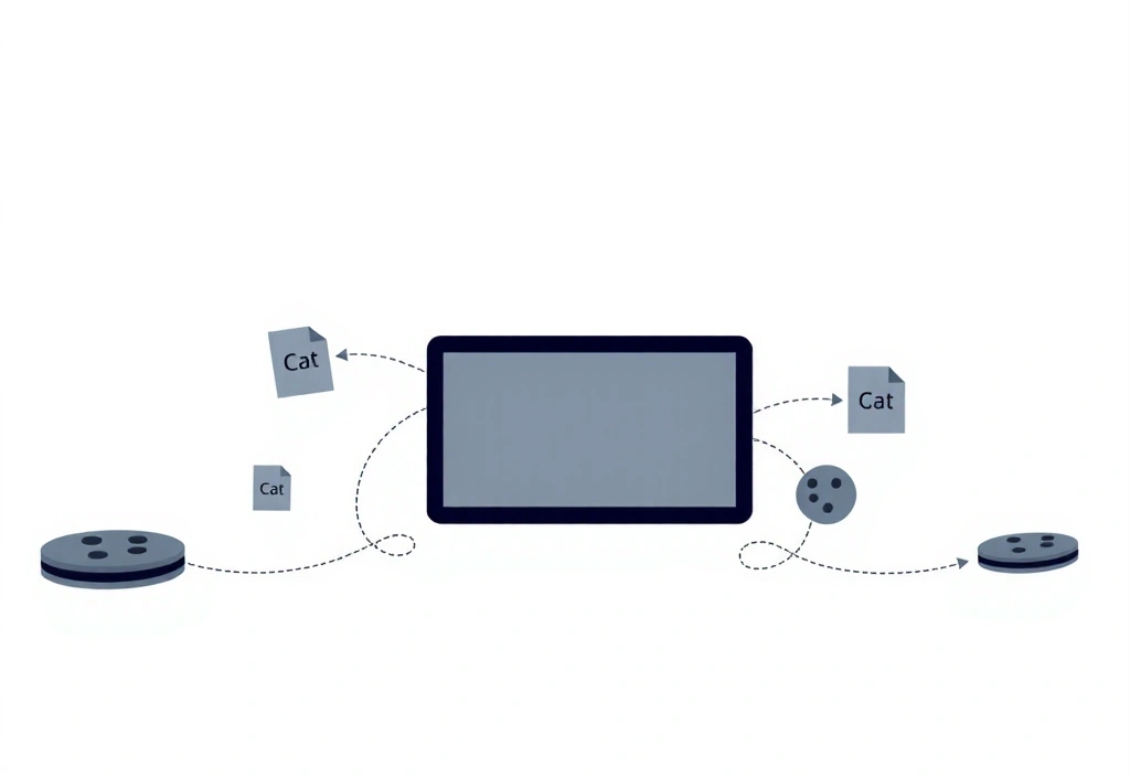 Cookie illustration showing digital files and data